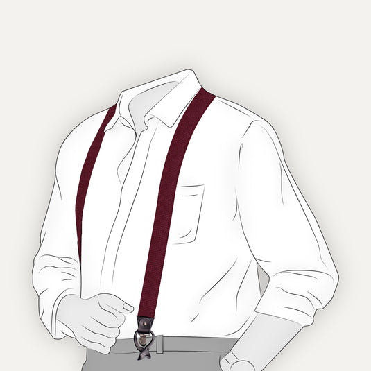 The Tailor’s Choice Suspenders – Burgundy
