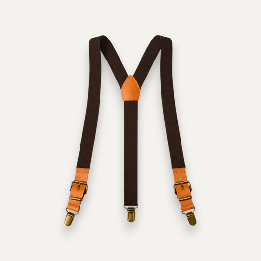The Quiet Hold Suspenders – Dark Walnut