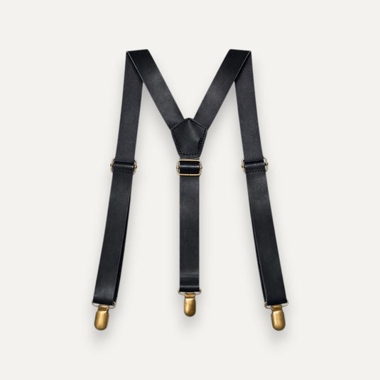 The Craft Line Suspenders – Black (Vegan Leather)