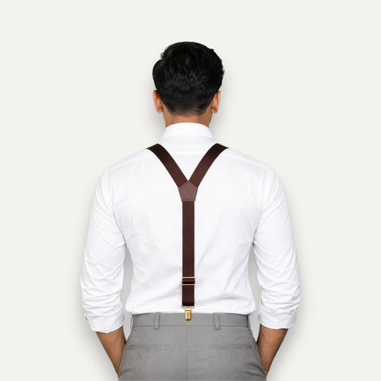 The Craft Line Suspenders — Chocolate Brown