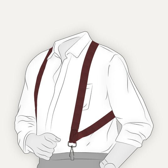 The Proper Brace Suspenders – Burgundy
