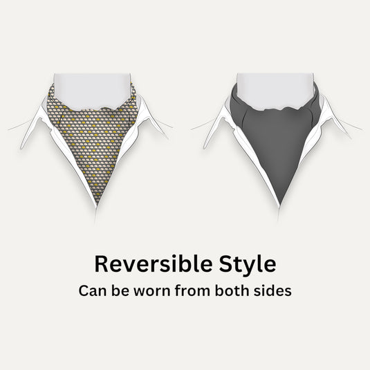 The Elephant Trail Cravat – Charcoal with Lime
