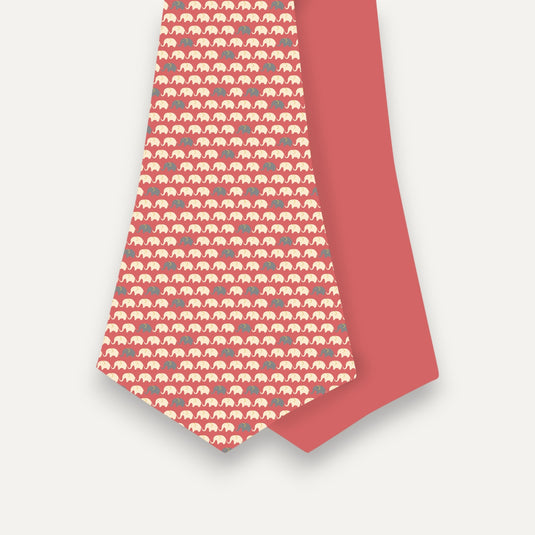 The Elephant Trail Cravat – Soft Brick with Sand