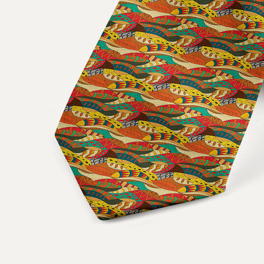 The Festival Drift Silk Tie – Multicolour