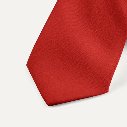 The Everyday Solid Silk Tie – Raspberry Red