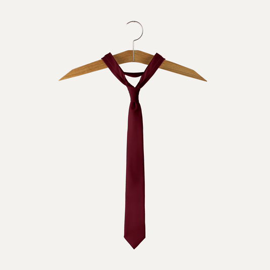 The Everyday Solid Silk Tie – Burgundy
