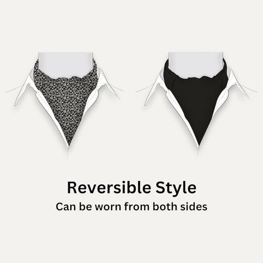 The Garden Chronicle Cravat – Black with Ivory