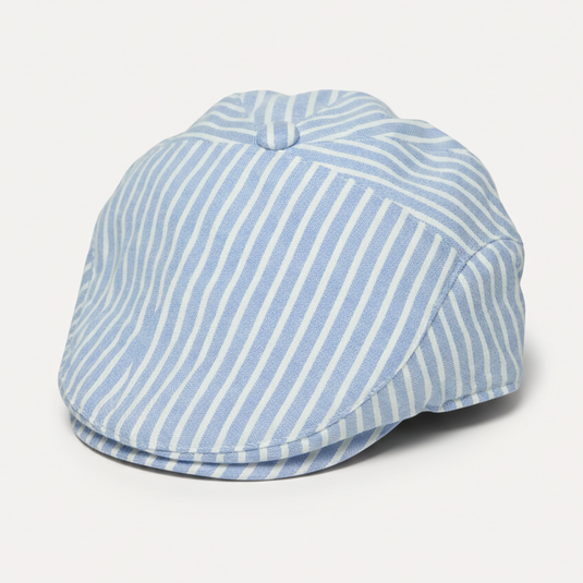 The Striped Ivy Cap - Light Blue