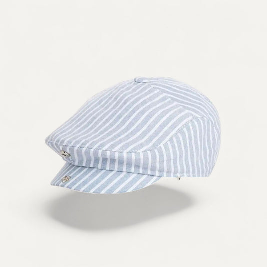 The Striped Ivy Cap - Light Blue