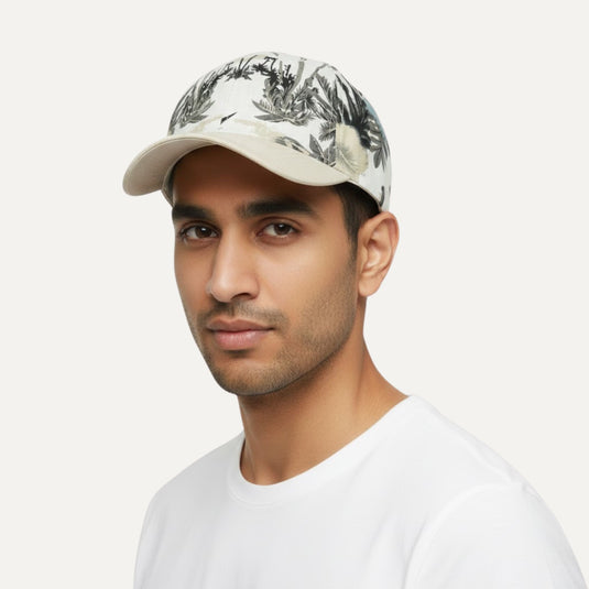 The Weekend Edit Baseball Cap – Palm Print