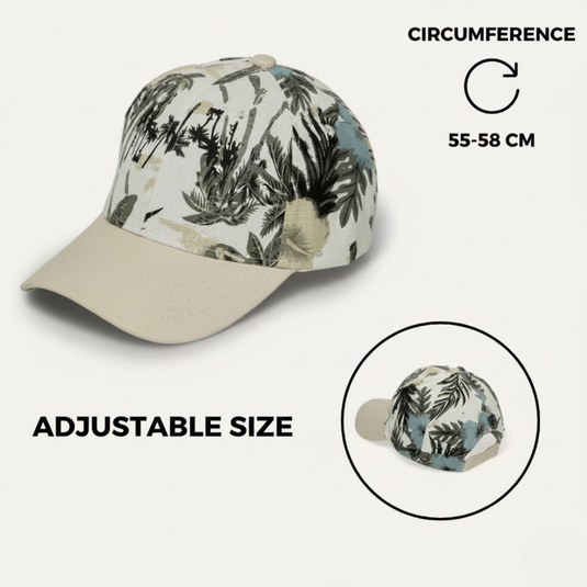 The Weekend Edit Baseball Cap – Palm Print