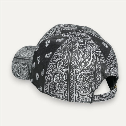 The Patterned Baseball Cap – Black Paisley