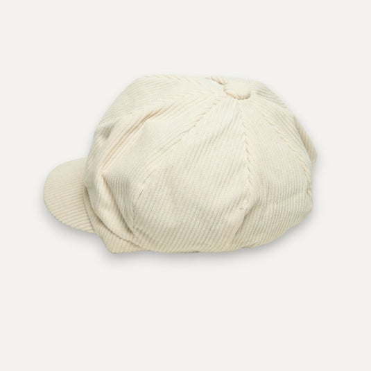 The Slow Morning Baker Boy Cap (Ivory Cord)