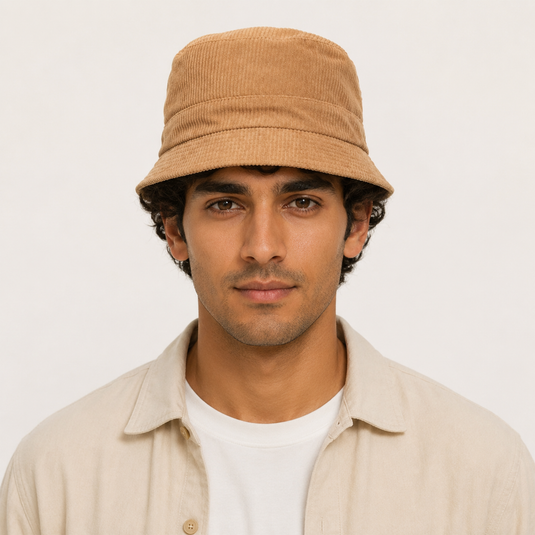Chokore Reversible Corduroy Bucket Hat (Camel)