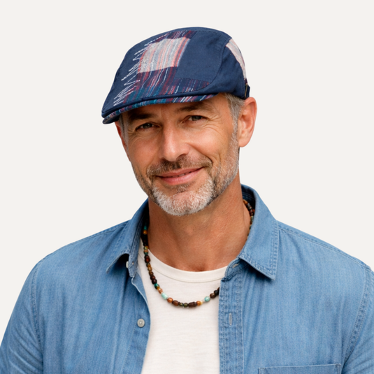 The Patchwork Ivy Cap – Indigo Mix