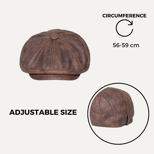 The Old Soul Baker Boy Cap – Distressed Brown