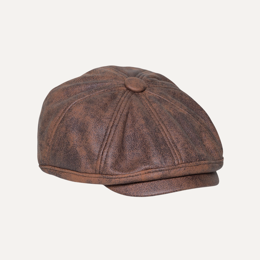 The Old Soul Baker Boy Cap – Distressed Brown