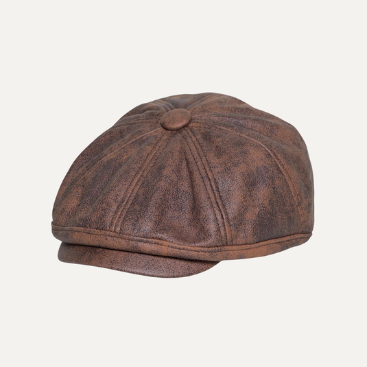 The Old Soul Baker Boy Cap – Distressed Brown