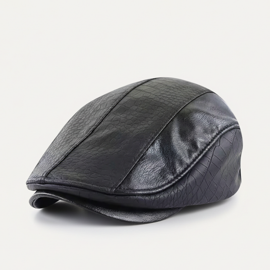Chokore Classic Leather Huntsman Ivy Cap (Black)