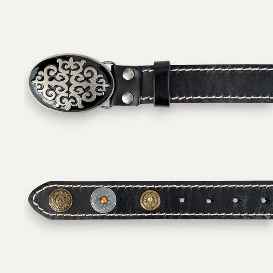 The Medallion Buckle Belt – Black