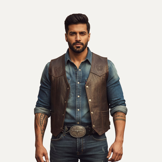 The Bull Head Buckle Belt – Black