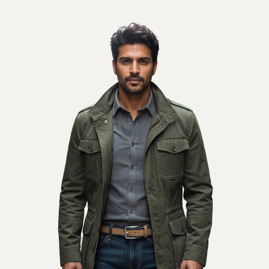 The Contrast Edge Belt – Tan & Blue