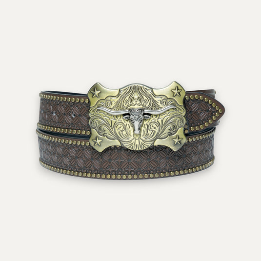 The Bull Head Heritage Belt – Brown