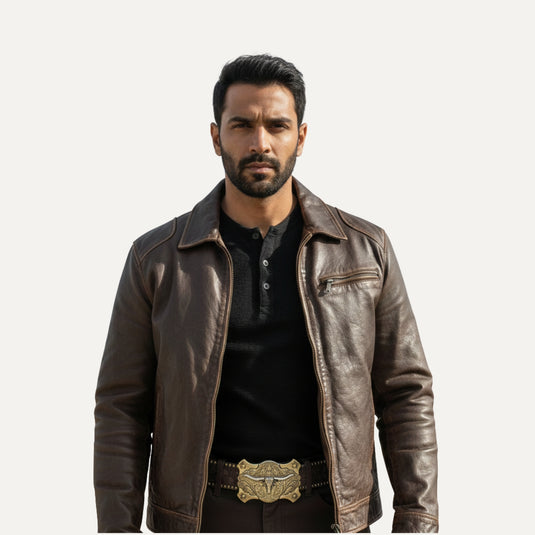 The Bull Head Heritage Belt – Brown