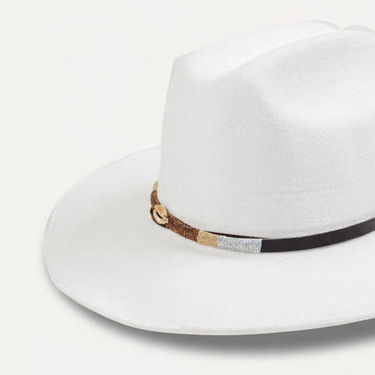 The Montara Wide-Brim Fedora (Ivory)