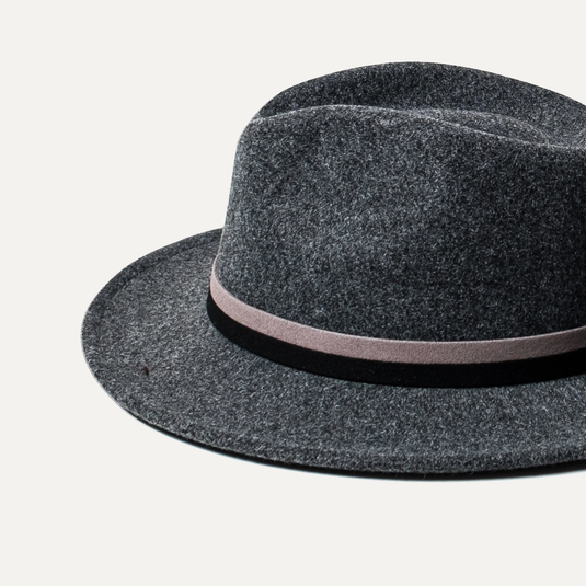 Chokore Vintage Fedora Hat (Dark Gray)