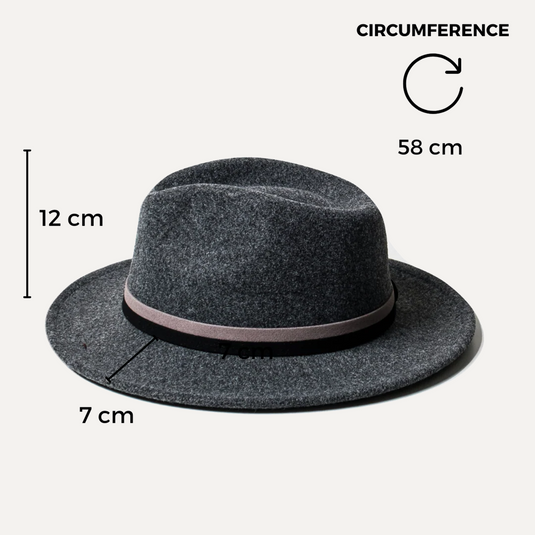 Chokore Vintage Fedora Hat (Dark Gray)
