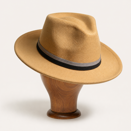 Chokore Vintage Fedora Hat (Beige)