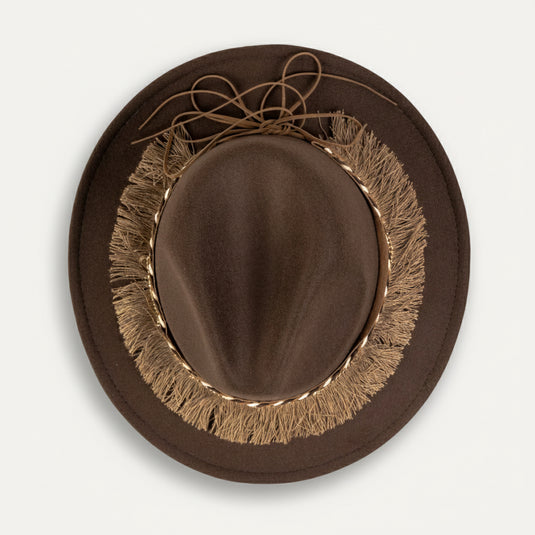 The Fringe Detail Fedora (Brown)
