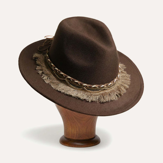 The Fringe Detail Fedora (Brown)