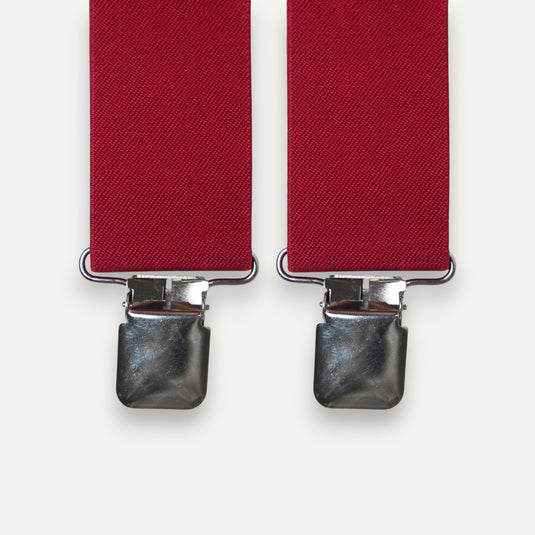 The Easy Day Suspenders — Crimson Red