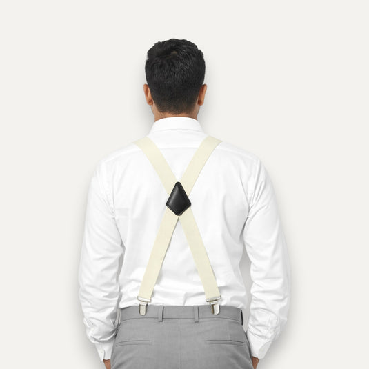 The Easy Day Suspenders — Ivory