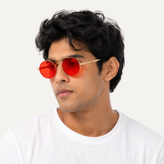 The Red Signal Sunglasses - Crimson