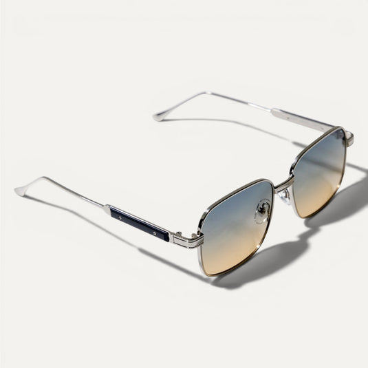 The Clean Cut Sunglasses– Silver Gradient
