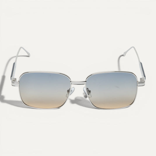 The Clean Cut Sunglasses– Silver Gradient