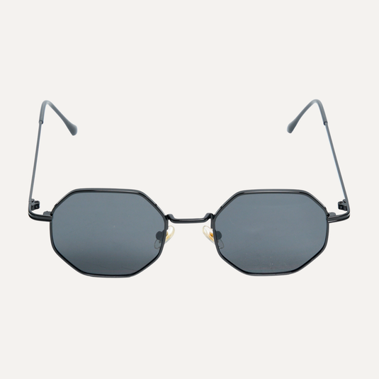 The Faceted Frame Sunglasses – Black