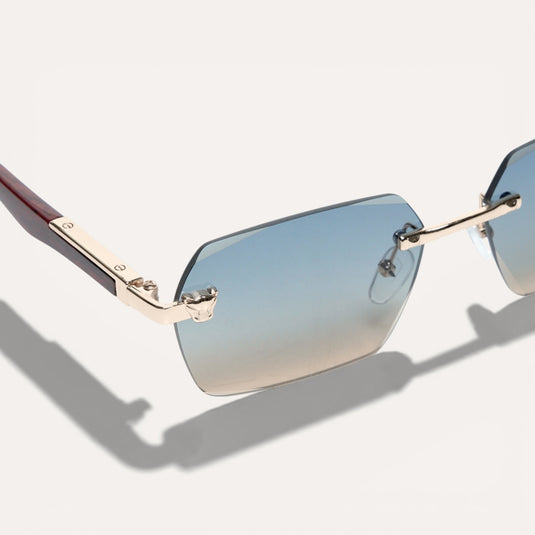 The Grounded Edge Sunglasses – Blue Gradient