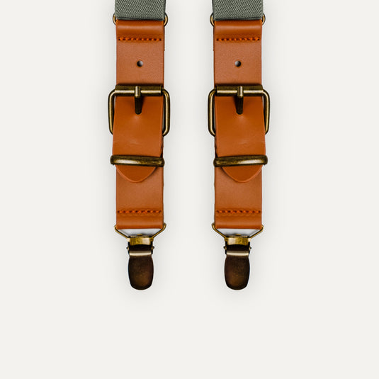 The Quiet Hold Suspenders – Sage Green