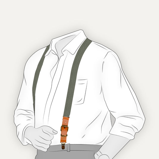 The Quiet Hold Suspenders – Sage Green