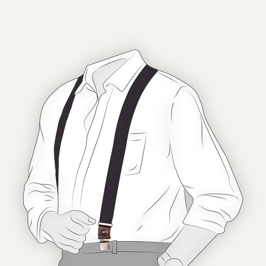 The Rivet Line Suspenders – Black