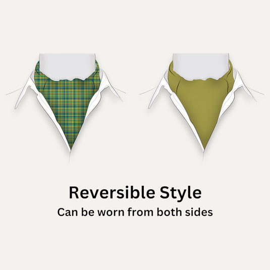 The Balanced Plaid Cravat – Olive & Moss