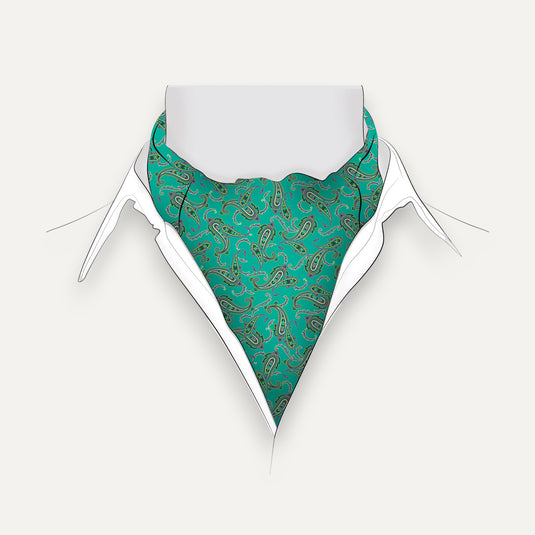 The Paisley Drift Cravat – Aqua