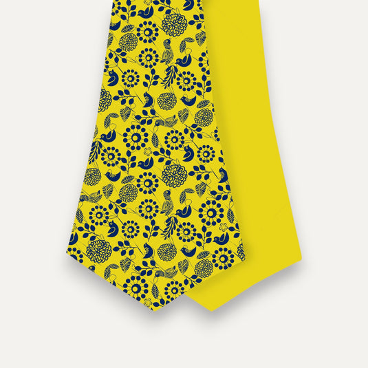 The Garden Chronicle Cravat – Yellow & Blue