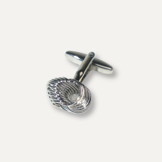 The Woven Knot Cuff Links – Silver