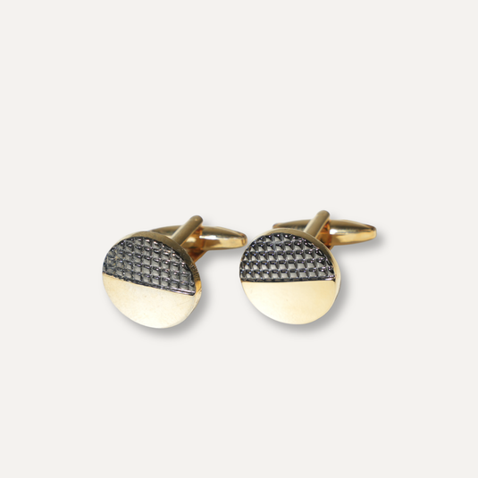 The Split Texture Cuff Links – Gold