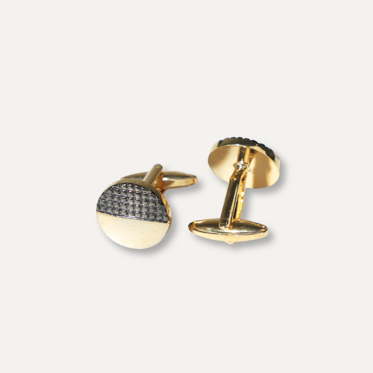 The Split Texture Cuff Links – Gold